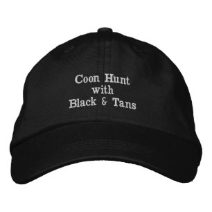 Boné A caça do racum com preto & Tans o chapéu