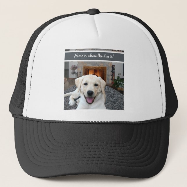 Boné A casa é o lugar onde o cão está (Frente)