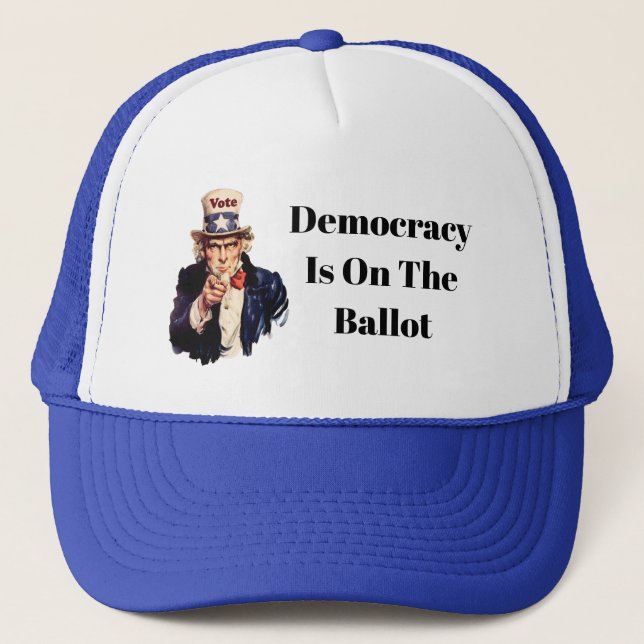 Boné A Democracia está na Urna 2024 (Frente)