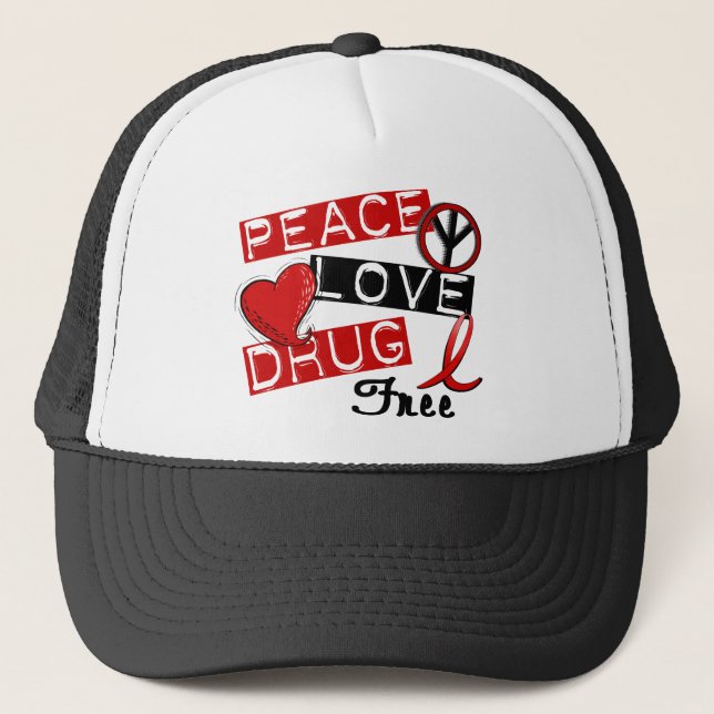 Boné A droga do amor da paz livra (Frente)