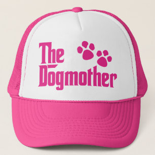 Boné A frase divertida rosa e branca da Dogmother