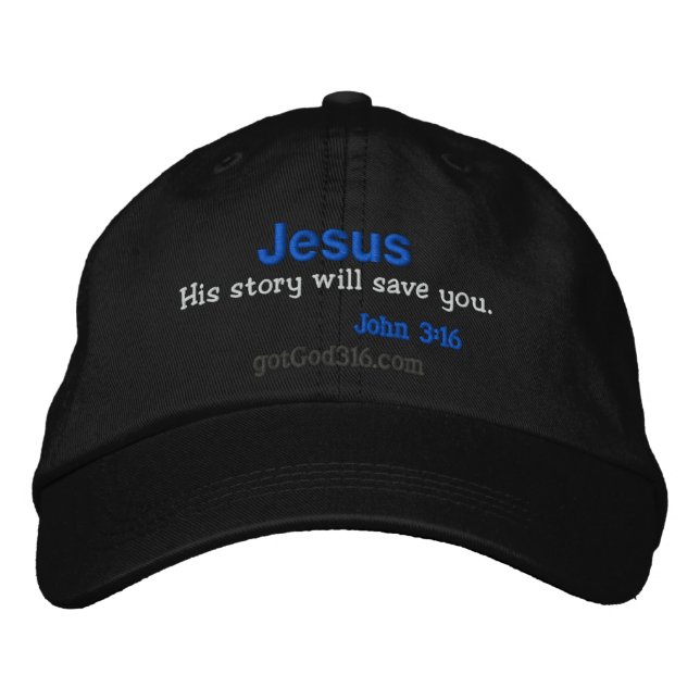 Boné A história dele vai salvá-lo gotGod316.com Wool (Frente)