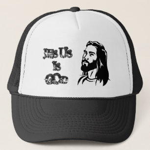 Boné a jesus-grampo-arte, JESUS, É, DEUS