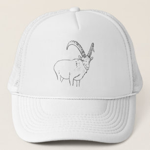 Boné A lápis engraçado design animal da cabra de