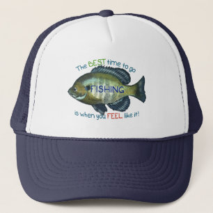 Boné A Melhor Hora De Ir Pescar Peixe-Bluegill