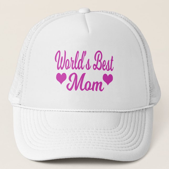 Boné A melhor mãe rosa do mundo (Frente)