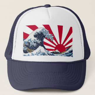 Boné "A onda do Excelente de Kanagawa"+"bandeira solar
