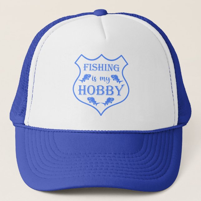 Boné A pesca é a minha citação do escudo hobby na crist (Frente)
