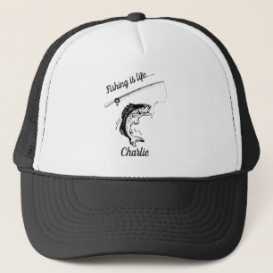 Boné A pesca personalizada é o gancho da linha de rumo