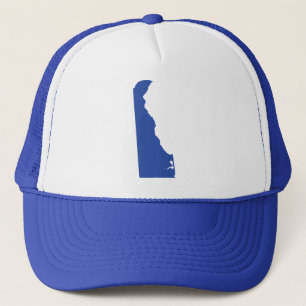 Boné A pressão azul do estado de Delaware para trás