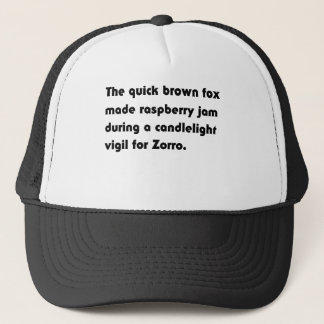Boné A Raposa Marrom Rápida Fez Camisa de Pangrama... T