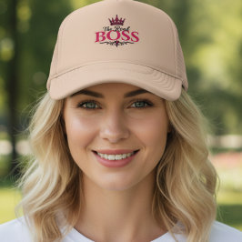 Boné A verdadeira chefe Mulheres Stylish Trucker Hat,