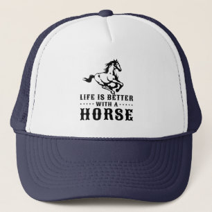 BONÉ A VIDA É MELHOR COM UM CAVALO