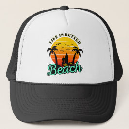 Boné A vida é melhor na praia
