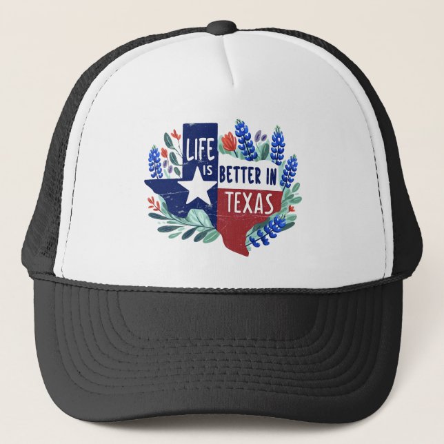 Boné A Vida É Melhor No Texas (Frente)
