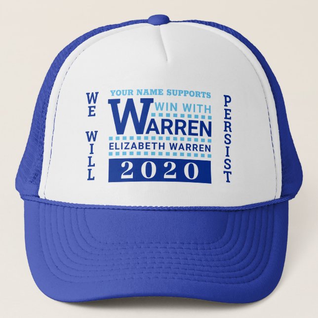 Boné A vitória de Warren 2020 com Warren personalizou (Frente)