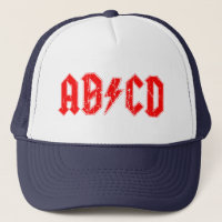 ABCD rock símbolo engraçado falso acdc piada