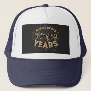 Boné Abençoado por Deus por 50 anos, 50 anos de design
