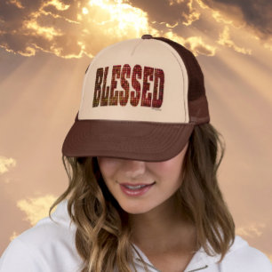 Boné Abençoado Trucker Hat - Afirmação Faux Foil