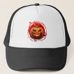 Boné abóbora de halloween aranhas morcegos assustadores