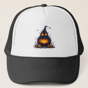 Boné Abóbora Spooky Jack O'Lantern com Olhos Brilhantes