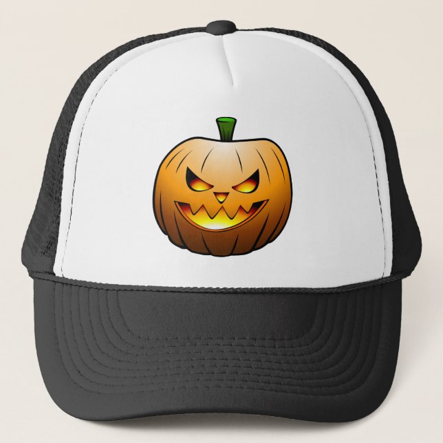 Boné Abóboras de Halloween à Noite (Frente)