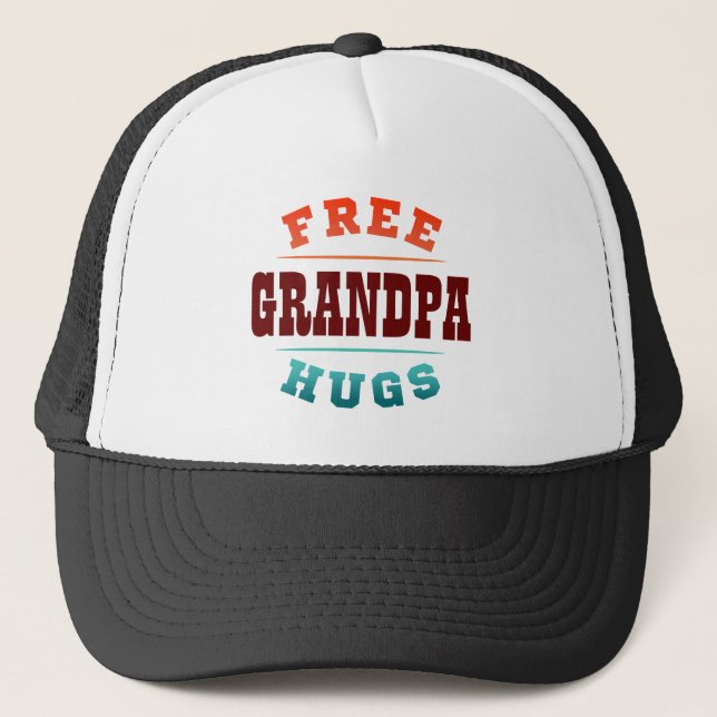 Boné Abraços de Avô Personalizados Grátis Texto (Frente)