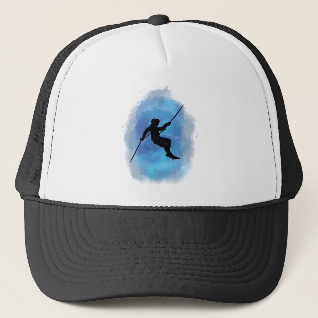 Boné Abseiling Watercolor, Rappelling Mountain Climber (Frente)