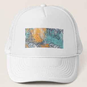 Boné abstrato floral Trucker Hat