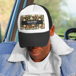 Boné Abstrato Halloween do Flor do Cogumelo da Planta d