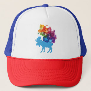 Boné Abstrato Moose Trucker Hat