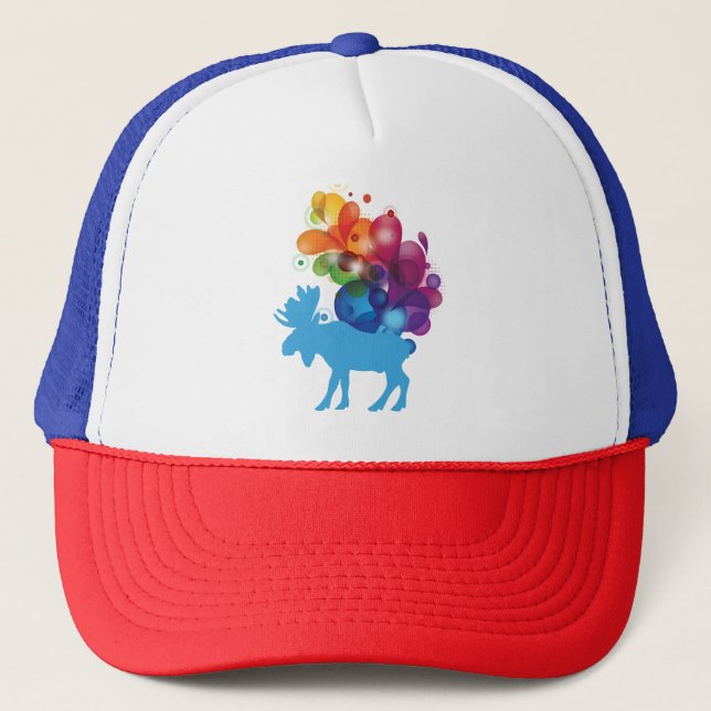 Boné Abstrato Moose Trucker Hat (Frente)