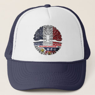 Boné Acade Cajun Francês Árvore Francesa Bandeira