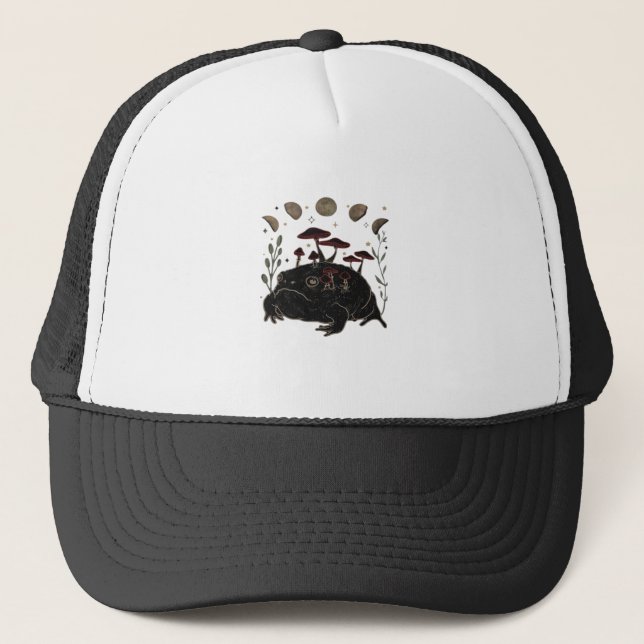 Boné Academia Lua Witchy Goblincore Estética Sapo Cla (Frente)