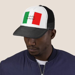 Boné Acento italiano engraçado e bandeira de Italia