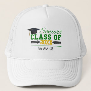 Boné Acessórios de Graduação Verde e Amarelo