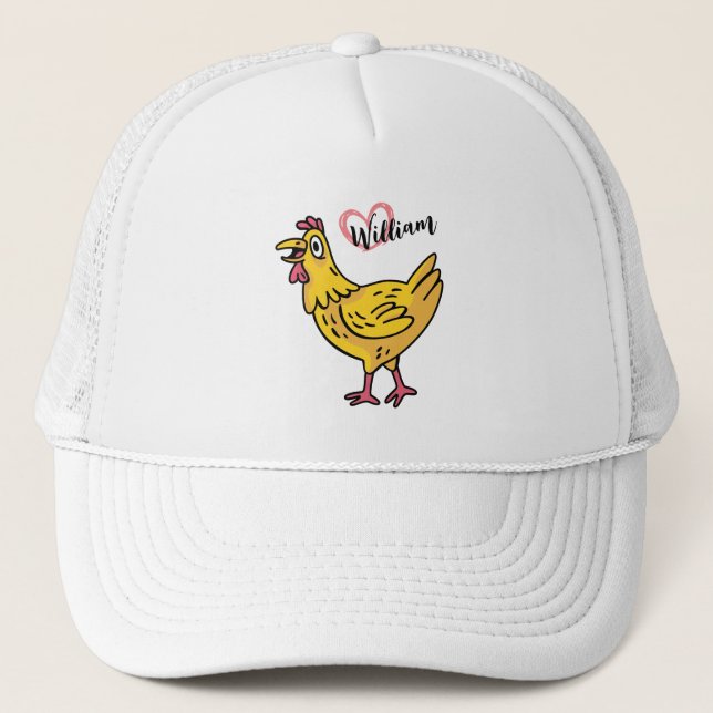Boné Add Name to chickens Birthday Gift, chikens Lovers (Frente)