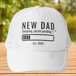 Boné Adesivo de Novo Pai Dormindo Pendente Preto Est.