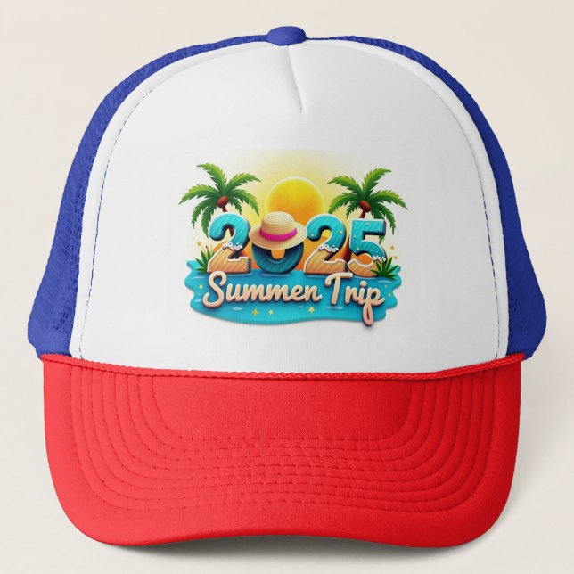 Boné Adesivos de Viagem de 2025 🧢 Chapéu de Estilo de  (Frente)