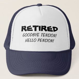 Boné Adeus chapéu engraçado da aposentadoria da pensão