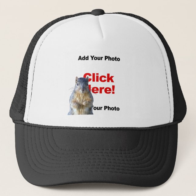 Boné Adicionar um chapéu personalizado com um esquilo (Frente)
