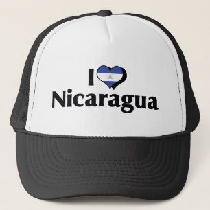 Boné Adoro a bandeira nicaraguense