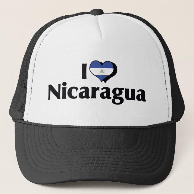 Boné Adoro a bandeira nicaraguense (Frente)