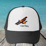Boné Adoro Avião Voador e Vintage/chapéu de baseball<br><div class="desc">Baseball/Trucker caps: Adoro Voar e Vintage com dois aviões alados - design de moda retrógrada - texto facilmente personalizado</div>