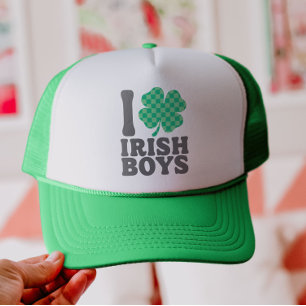 Boné Adoro Dia de São Patrício De Shamrock Engraçado Pa