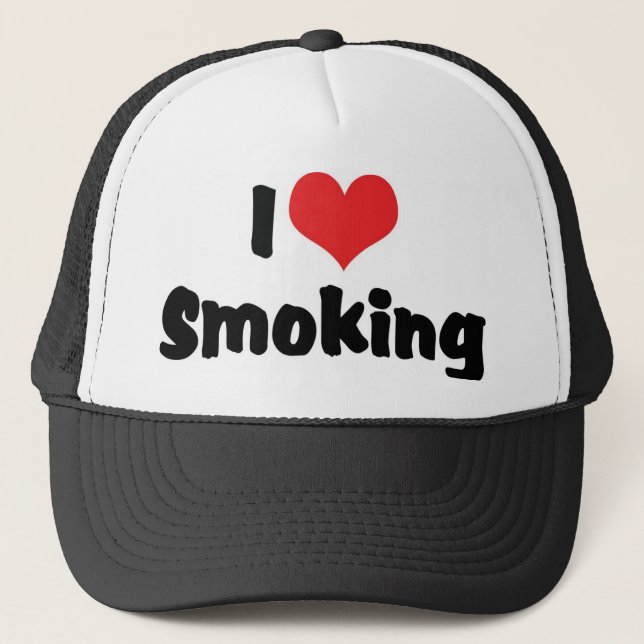 Boné Adoro Fumar Coração - Cigarro Fumante (Frente)