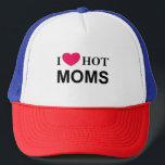 Boné Adoro Mães Quentes, Adoro Mães, Mães Quentes<br><div class="desc">Eu Adoro Mães Quentes,  Adoro Mães,  Coleção Clássica De Chapéus De Passageiro De Mães Quentes.</div>