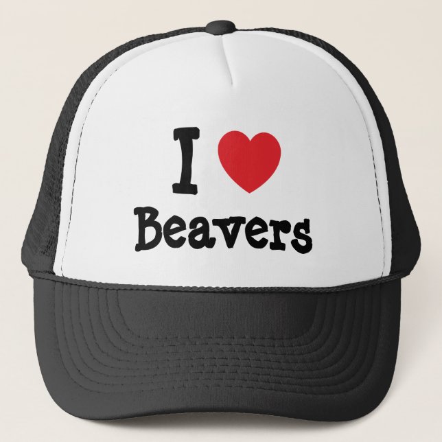 Boné Adoro o coração dos Beavers personalizado (Frente)