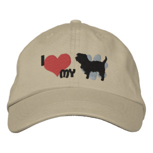 Boné Adoro o meu chapéu bordado de affenpinscher