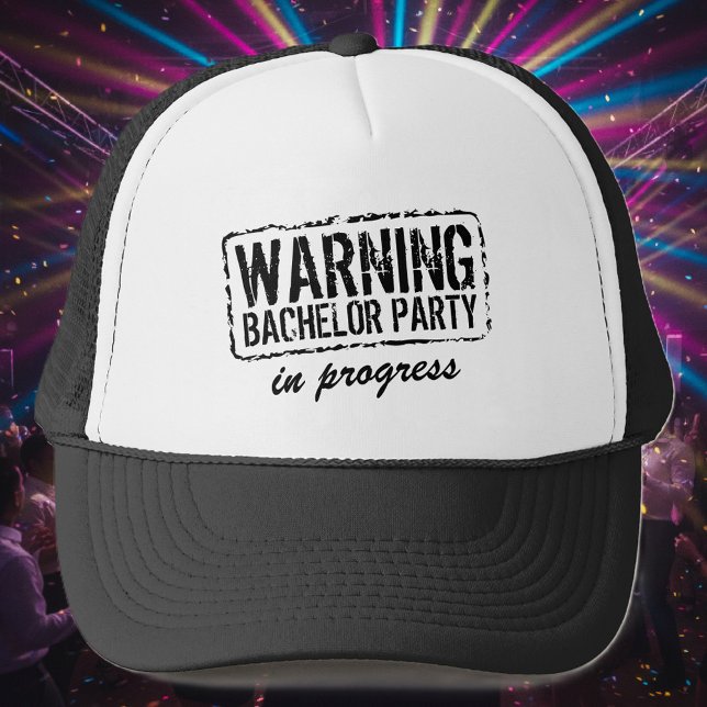 Boné ADVERTÊNCIA DE FESTA DE BACHELOR EM ÓDIGOS DE cami (bachelor party hat)